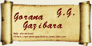 Gorana Gazibara vizit kartica